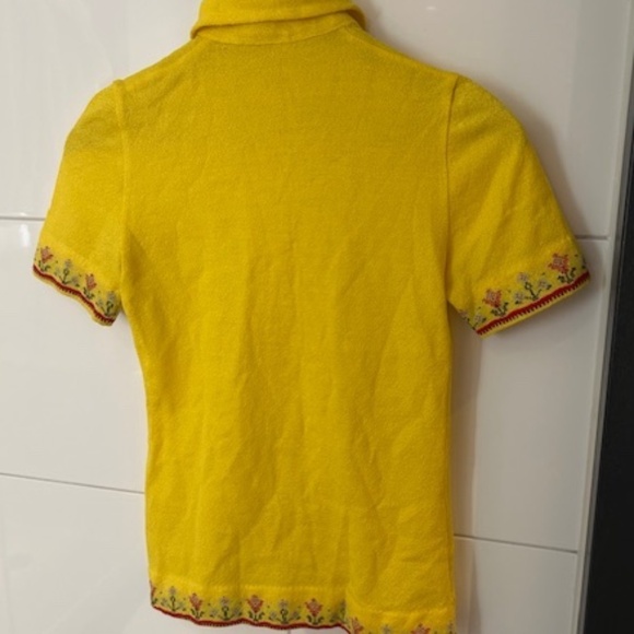 Vtg Handmade Yellow Shirt, Sz XS - Picture 4 of 5